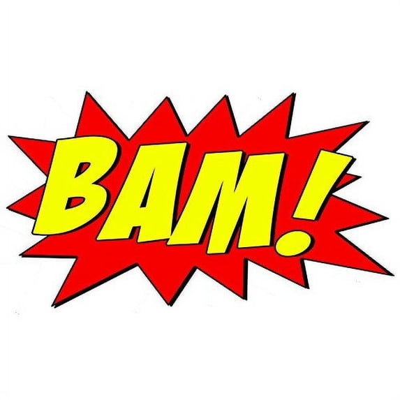 VWAQ Comic Book Wall Decal Bam Sound Effect Wall Art Superhero Peel And Stick Sticker VWAQ-CB1 (15"H X 22"W)