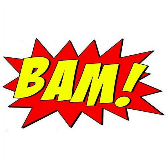 VWAQ Comic Book Wall Decal Bam Sound Effect Wall Art Superhero Peel And Stick Sticker VWAQ-CB1 (20"H X 30"W)