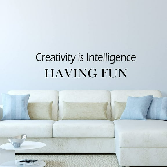 VWAQ Creativity is Intelligence Having Fun Wall Decal Kids Science Decor