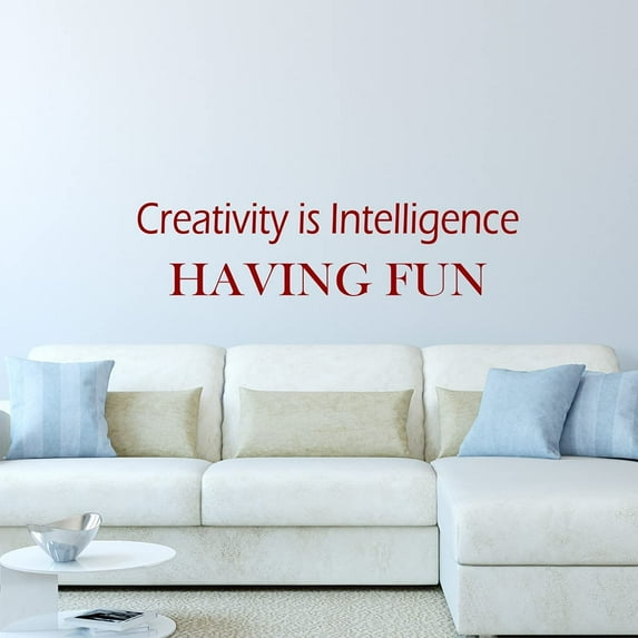 VWAQ Creativity is Intelligence Having Fun Wall Decal Kids Science Decor