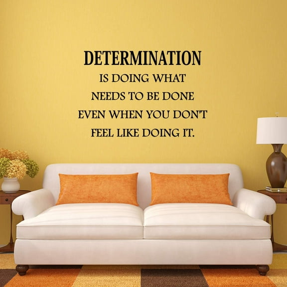VWAQ Determination Wall Decal is Doing What Needs to be Done Quote Home and Office Wall Decor