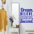 thumbnail image 1 of VWAQ Dream. Believe. Create. Succeed. Inspirational Wall Art Decal Motivational Home Decor - 11"H X 10"W BLUE, 1 of 1