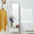 thumbnail image 1 of VWAQ Dream. Believe. Create. Succeed. Inspirational Wall Art Decal Motivational Home Decor - 22"H X 20"W WHITE, 1 of 1