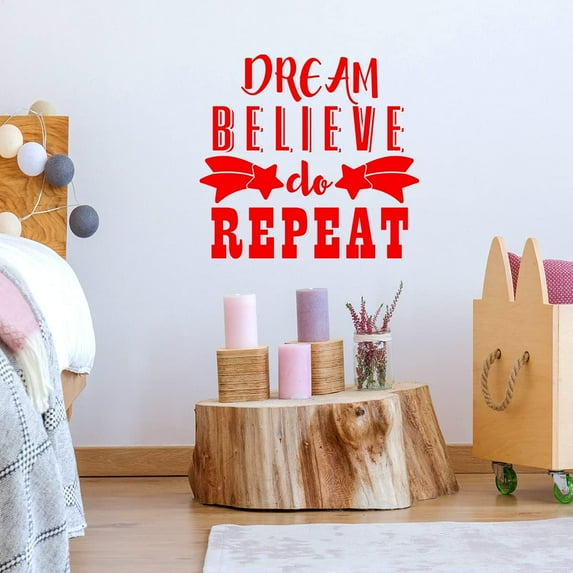 VWAQ Dream Believe Do Repeat Motivational Wall Decal