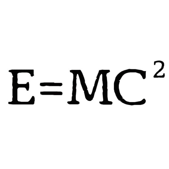 VWAQ E=MC2 Wall Decal Science Wall Art Stickers Einstein VWAQ-618