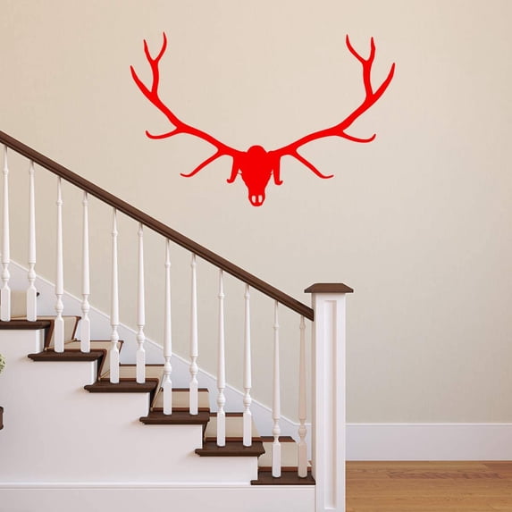 VWAQ Elk Head Skull Wall Decal Wildlife Decor - V1