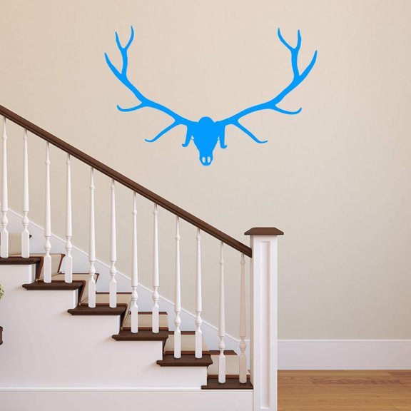 VWAQ Elk Head Skull Wall Decal Wildlife Decor - V1