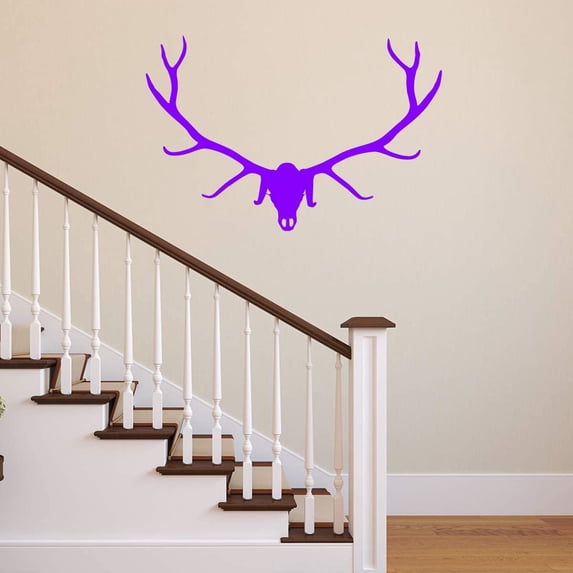 VWAQ Elk Head Skull Wall Decal Wildlife Decor - V1