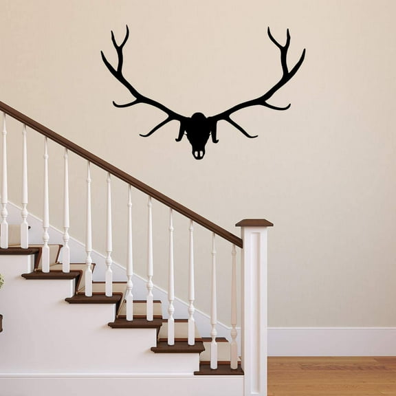 VWAQ Elk Head Skull Wall Decal Wildlife Decor - V1