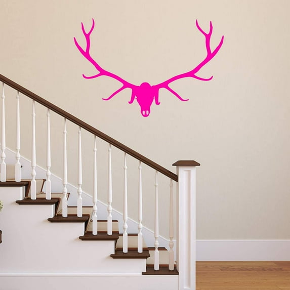 VWAQ Elk Head Skull Wall Decal Wildlife Decor - V1
