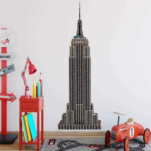 VWAQ - Empire State Building Wall Mural NYC Wall Sticker New York City Skyscraper Decal - NA09