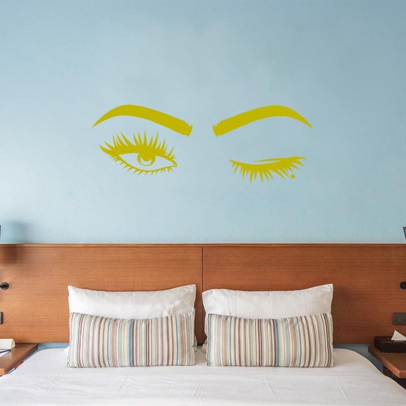 VWAQ Eyes Wink Vinyl Wall Decals Home Bathroom Mirror Decor - EWWD-V1