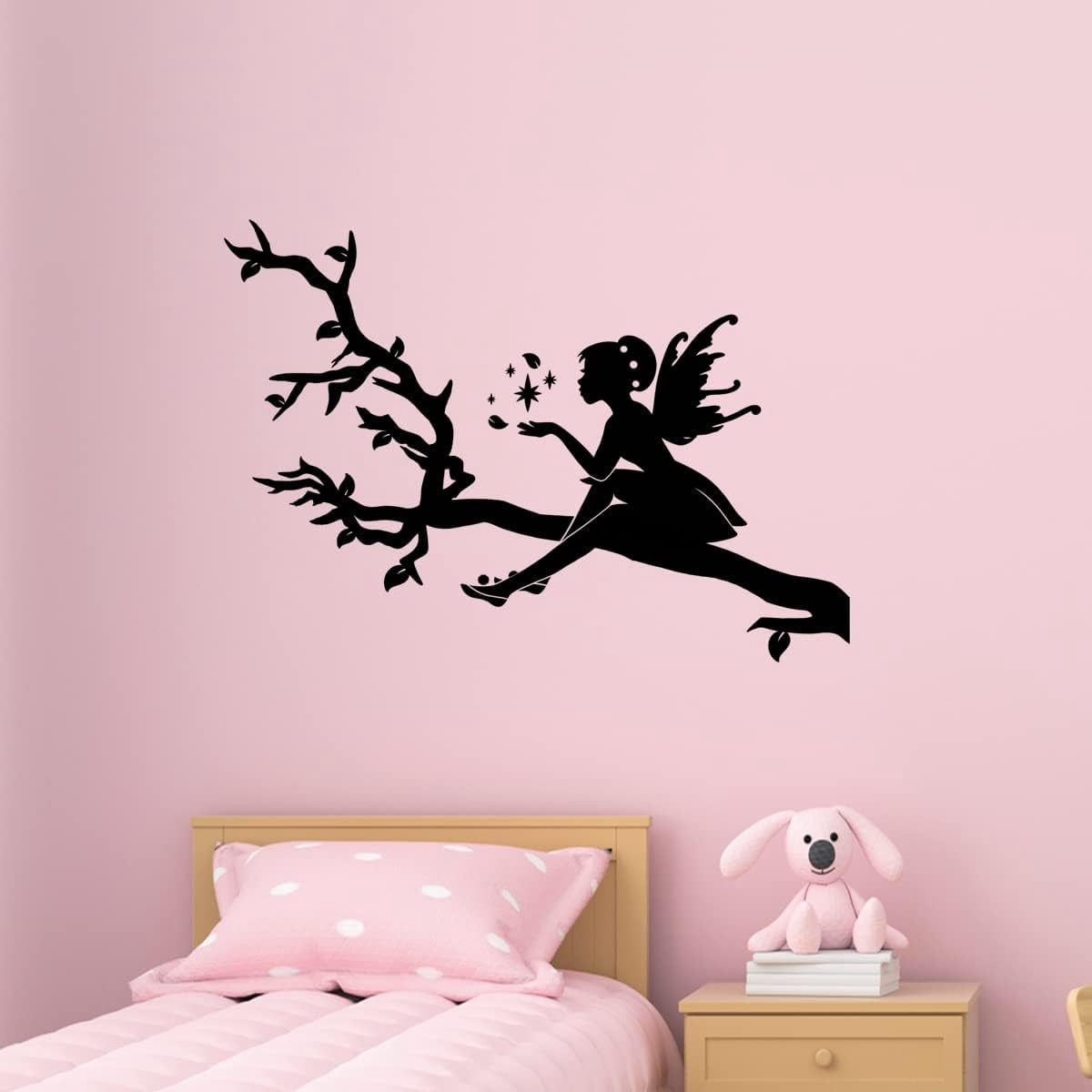 VWAQ Fairy Tree Branch Wall Decal for Girls Bedroom - Nursery Decor ...