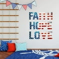 thumbnail image 1 of VWAQ Faith Hope Love Wall Decal Printed American Flag Sticker Lettering - PT3, 1 of 1