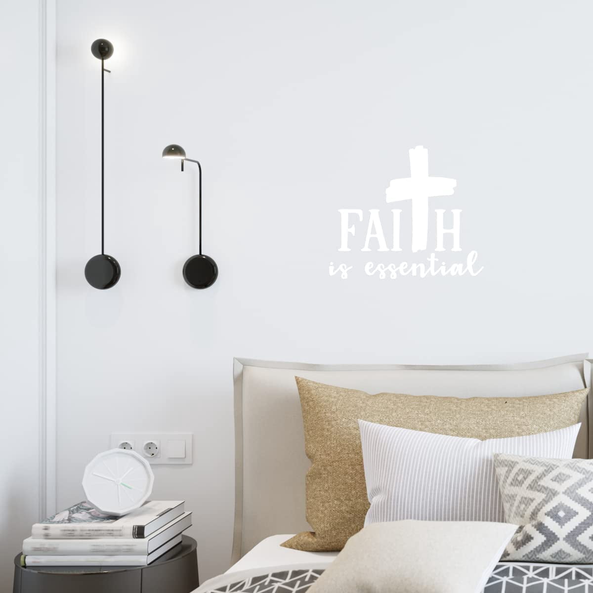 VWAQ Faith is Essential Inspirational Wall Decal Religious Home Decor ...