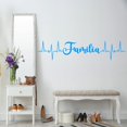 thumbnail image 1 of VWAQ Familia Heartbeat Line Family Decal Spanish Home Decor - 9"H X 40"W SKY BLUE, 1 of 8