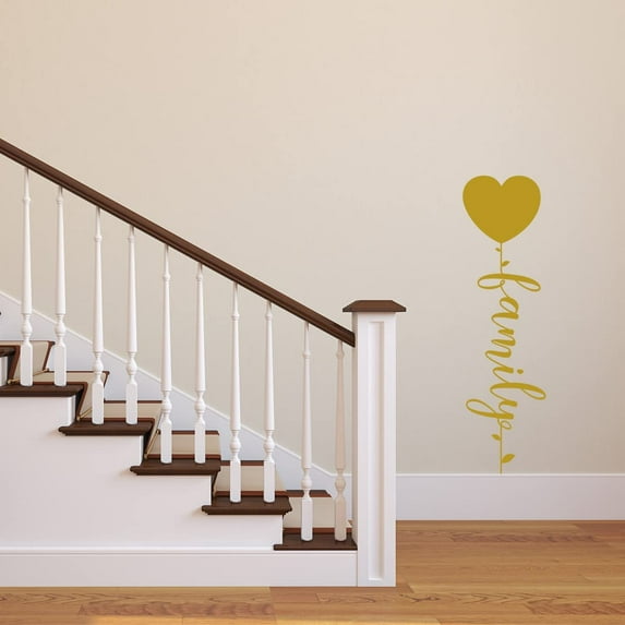 VWAQ Family Tree Heart Wall Decal Inspirational Family Home Decor Quote
