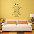 thumbnail image 1 of VWAQ Father When I am Tired You Give Me Strength To Go On Inspirational Quote Black Wall Decal Sticker (30"H x 22"W), 1 of 3