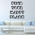 thumbnail image 1 of VWAQ Find Your Happy Place Positive Quotes Wall Decal, 1 of 2