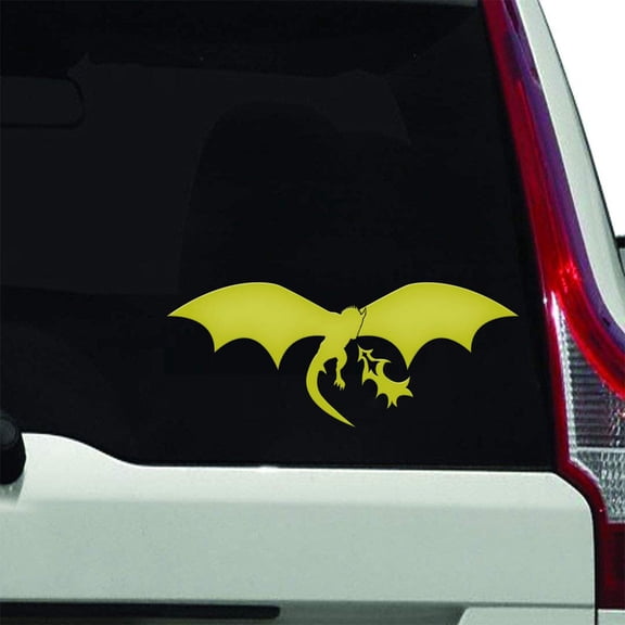 VWAQ Fire Breathing Dragon Decals for Car Windows Auto Decal - TTC13