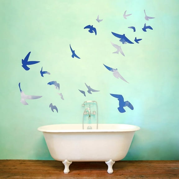 VWAQ Flock of Birds Flying Wall Decals Stickers Peel and Stick Wall Art VWAQ-FB1 (2" To 8")