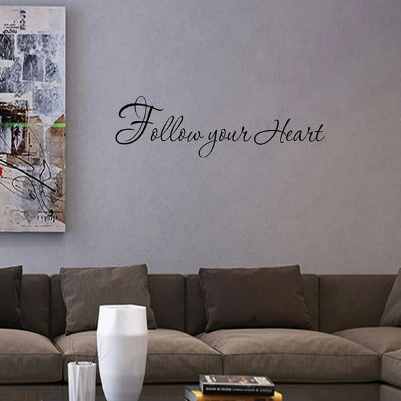 VWAQ Follow Your Heart Decal Wall Quote Inspirational Sayings Stickers Wall Art Words Vinyl Lettering