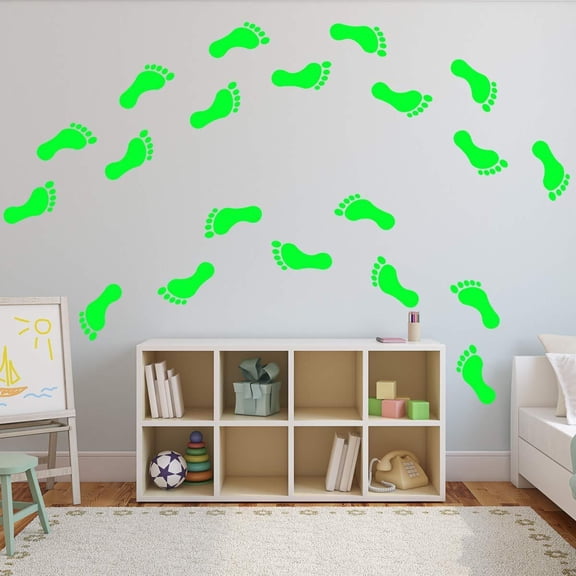 VWAQ Footprint Vinyl Decals - Peel and Stick Floor or Wall Stickers - 20 PCS