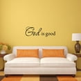 thumbnail image 1 of VWAQ God is Good Wall Decal Inspirational Quote Bible Wall Decals - 3544 (15"W X 5"H), 1 of 2