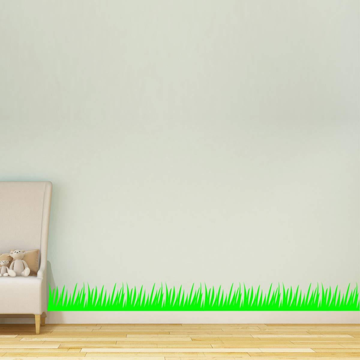 VWAQ Grass Border Wall Decal - Kids Room Nursery Decor Vinyl Stickers - GBWD