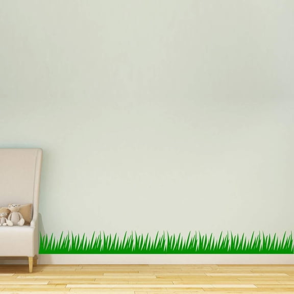 VWAQ Grass Border Wall Decal - Kids Room Nursery Decor Vinyl Stickers - GBWD