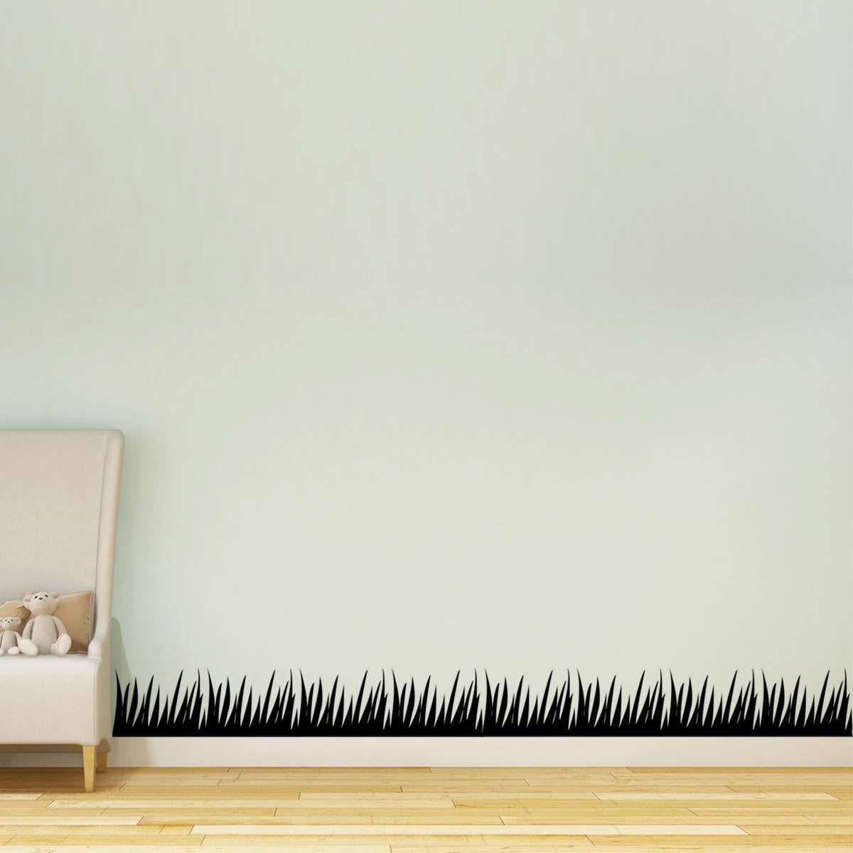 VWAQ Grass Border Wall Decal - Kids Room Nursery Decor Vinyl Stickers - GBWD