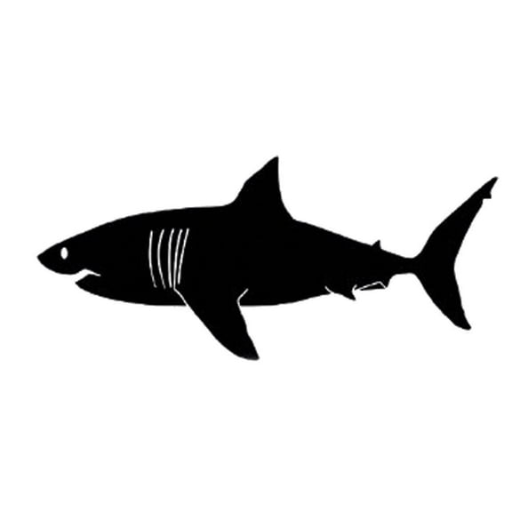 VWAQ Great White Shark Wall Decal Large Shark Home Decor Kids Room Huge Shark Wall Art Sticker