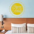 thumbnail image 1 of VWAQ Happiness is a State of Activity Wall Decal Inspirational Attitude Quote Motivational Classroom Wall Art Stickers - 10"H X 10"W GOLD, 1 of 1