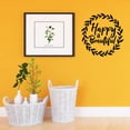 thumbnail image 1 of VWAQ Happy is Beautiful Vinyl Wall Decal Motivational Quote Uplifting Wreath Vinyl Sticker, 1 of 1