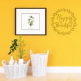 thumbnail image 1 of VWAQ Happy is Beautiful Vinyl Wall Decal Motivational Quote Uplifting Wreath Vinyl Sticker, 1 of 1