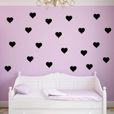 VWAQ Hearts Decals for Wall - Pack of 20 Vinyl Stickers