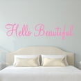 thumbnail image 1 of VWAQ Hello Beautiful Wall Decal Inspirational Quotes Beauty Mirror Stickers #2 Version VWAQ-1656 (22"W X 6"H, Pink), 1 of 3