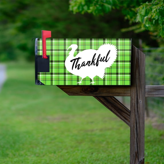 VWAQ Holiday Mailbox Covers Magnetic Thanksgiving Home Decor - 20.5"H X 18.25"W MBM51 GREEN