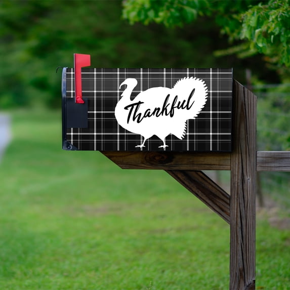 VWAQ Holiday Mailbox Covers Magnetic Thanksgiving Home Decor - 25.5"H X 20.75"W MBM51 BLACK