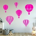 thumbnail image 1 of VWAQ Hot Air Balloon Decals for Walls - Pack of 6 Vinyl Stickers - Nursery Decor, 1 of 1