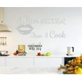 thumbnail image 1 of VWAQ I Kiss Better Than I Cook Wall Art Decal Cooking Sticker Funny Kitchen Quotes Culinary Decor, 1 of 1