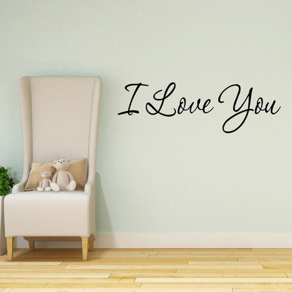 VWAQ I Love You Wall Decal Quotes Home Decor Sayings Wall Decals Wife Husband Couples Love Decor