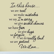 VWAQ In This House We Do Family Rules Quotes Sayings Wall Decals