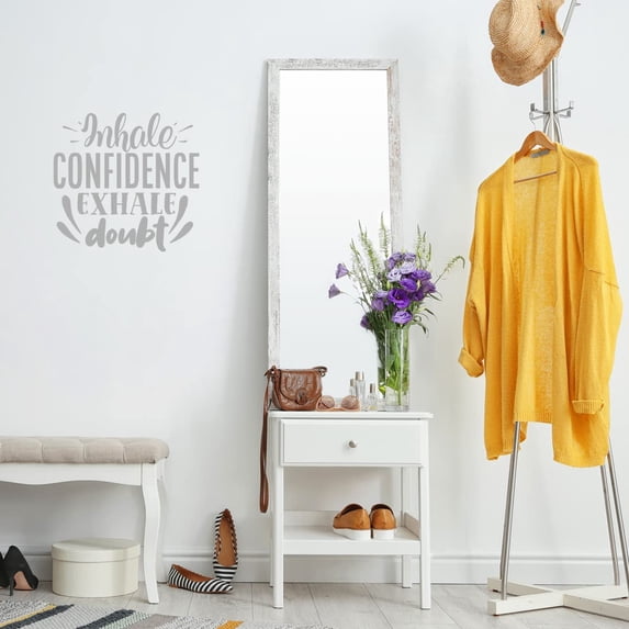 VWAQ Inhale Confidence Exhale Doubt Wall Art Decal Motivational Quote