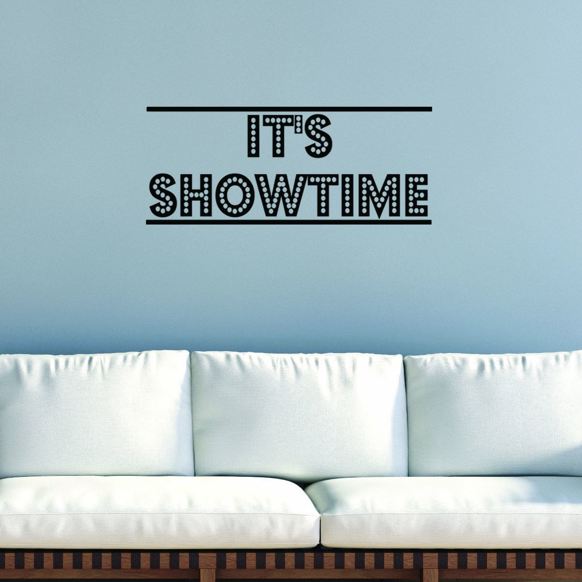 It's Showtime Black Vinyl Wall Decal Quote