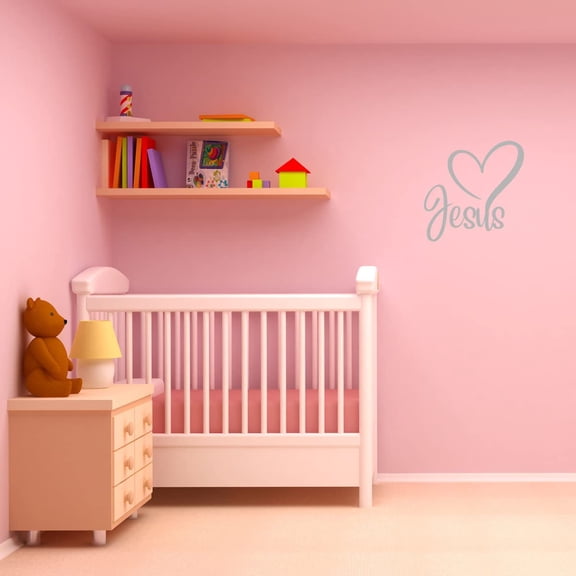 VWAQ Jesus Heart Religious Wall Decal Inspirational Home Decor