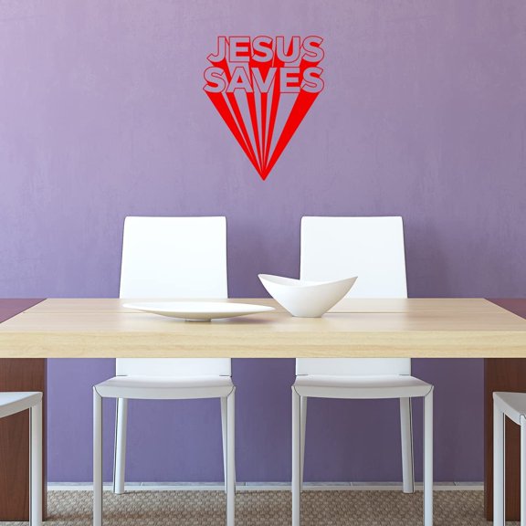 VWAQ Jesus Saves Religious Home Decor Inspirational Wall Decal