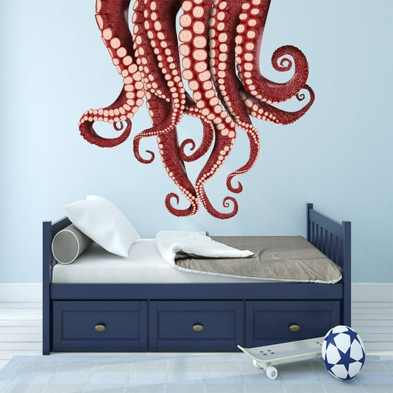 VWAQ Kraken Wall Sticker - Vinyl Octopus Tentacles Decal - Sea Monster Decorations - NA05