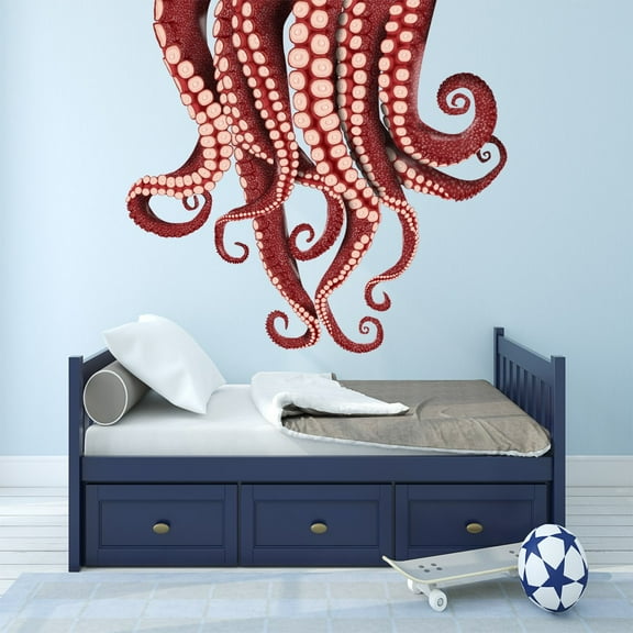 VWAQ Kraken Wall Sticker - Vinyl Octopus Tentacles Decal - Sea Monster Decorations - NA05