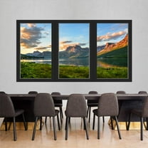 VWAQ - Landscape Window Wall Decal Office Vacation Nature Vinyl Mural Decor - OW07